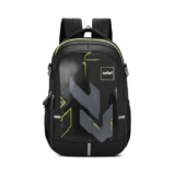 Safari Terra 2 37L Casual Printed Backpack, school bag for boys and girls, college bag, office bag, travel bag for men and women, 3 compartments, Raincover, Bottle holder, Front pocket, Color- Black