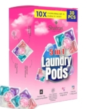 Shatras 5-in-1 Laundry Detergent Pods (30 Pack) | Powerful Stain Remover | Floral Fragrance | For Top & Front Load Washing Machines | 1 Pod = 1 Wash (Up to 8kg Loads)