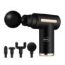 Pigeon Pulse Gun Massager With Digital Display,4 Heads,6 Speed,Rechargeable,Handheld,Percussion Muscle For Full Body Pain Relief,Muscle Relaxation Of Neck,Shoulder,Back,Foot For Unisex (Black)