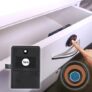 Yale Premium Fingerprint|Biometric Wardrobe Lock for Cabinets, Wardrobe & Almirah for Home & Office | Finish- Brown | Material – Zinc