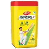 Dabur Glucoplus-C Instant Energy Glucose Powder (Lemon), 400g | Replenishes Energy | 20% More Glucose | With Vitamin C & Calcium