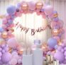 Party Propz Birthday Decoration Kit for Girls – 60 Pcs Balloons for Birthday Decorations, Bday Decorations for Kids, Purple Bday Decoration Kit, Bday Balloons Rose Gold, Purple, Pink