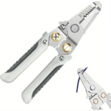 8 in 1 Wire Crimping Tool | Heavy Duty Cable Cutter & Wire Stripper, Manual Lock Mechanism and Textured Grip Handle for Electrical Wire Use (Wire Stripper Pliers)