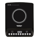 Maharaja Whiteline Marvello 13DX 1300W Smart Induction Cooktop| 7 Preset Indian Menus | Automatic Voltage Regulator | Pan Sensor Technology | Safe, Fast & Energy Efficient | Easy Clean Surface, Black