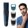 Philips Battery Powered SkinProtect Beard Trimmer for Men – Lasts 4x Longer, DuraPower Technology, Cordless Rechargeable with USB Charging, Charging Indicator, Travel Lock, No Oil Needed BT1232/18
