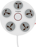 Crompton Power C 5  Socket Extension Boards(White, Grey, 2 m)