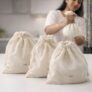 Clazkit Muslin Cheese Cloth Bag – Reusable Straining & Filtering Cloth for Paneer, Juice, Nut Milk & Ice Cream, Size – 10 x 12Inches – Pack of 3