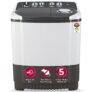 LG 7 Kg 5 Star Wind Jet Dry Semi-Automatic Top Loading Washing Machine (P7020NGAZ, Dark Gray, Rat Away Feature)