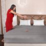 AVI Terry Cotton Ultra Soft Waterproof Bed Mattress Protector King Size 78×72 inch | Breathable Washable Elastic Fitted Mattresses Cover for King Size Bed (6.5×6 feet, Grey – Fit On 2-10 Inch)