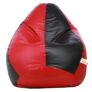 Sattva Classic EVSD00343 XXXL Bean Bag Without Beans (Black and Red)