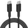 Portronics Konnect Link C Square 60W Type C to Type C Fast Charging PD Cable with 480Mbps Data Sync Compatible with Smartphones, iPhone 15 series, MacBook and Other Type C devices 1M Length(Black)