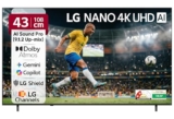 LG 108 cms (43 inches) NU87 AI Series Nano 4K Ultra HD Smart webOS VA LED TV 43NU870BPLA