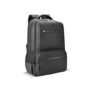 Gear Quantum 3 18″/29L Antitheft Large Faux Leather Water Resistant Laptop backpack with Raincover/Laptop backpack/Casual Backpack/Daypack/Travel Backpack/College Bag For Men/Women(Black-Black)