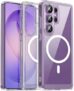 QsmQam Crystal Hybrid Back Case Cover Compatible with Samsung Galaxy S26 Ultra |Compatible with MagSafe| Clear Protective Case | Transparent Back Case-(Military-Grade Polycarbonate + TPU,Dual Layered)