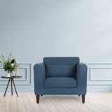 Wakefit Sofa Set | 3 Year Warranty | Sofa 1 Seater, 1 Seater Sofa for Living Room, Wooden Sofa Set, Sofa Set Single Seater – SnoozePro(Tahoe : Sapphire Blue)