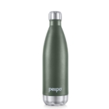 Pexpo Water Bottle 1 LTR| Hot and Cold Flask | ISI Certified Stainless Steel | 3 Layer Insulation | Leakproof | for Home, Office | 2-Year Warranty | Electro 980ml | Military Green