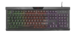 Promate Vertux Promate Gaming Keyboard, Professional Ergonomic Wired USB Gaming Keyboard with Vibrant Rainbow Backlit, 26 Anti-Ghosting Keys, 12 Multimedia Shortcut Keys and 4 Backlit Modes, Amber