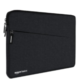 Amazon Basics Laptop Bag Sleeve Case Cover Pouch for Men & Women | 15.6 Inch Laptop/MacBook, Office/College Laptop Bag | Side Handle | Multiple Pockets | Water Repellent | Shock Absorber (Black)