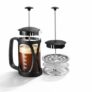 Wonderchef French Press Coffee & Tea Maker, 4-level Filtration System for Hot Brews, 600ml Capacity, Borosilicate Glass Container, Stainless-steel Mesh, Coffee Maker for Home & Kitchen, 2-Yr Warranty