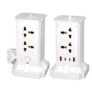 Ant Pulse Tower Extension Board 2500W 10A Power Strip, 4 Universal Sockets, 2USB & 2Type-C Ports, Surge Protector, Vertical Multi Plug Charging Station,LED Night Light for Home Office Gaming Setup