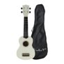 Vault UK-003 Soprano Colourful Ukulele 21 inch With Gig-Bag – White