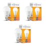 Wipro Garnet 12W LED Bulb for Home & Office |Warm White (2700K) | E27 Base|220 degree Light coverage |4Kv Surge Protection |400V High Voltage Protection |Energy Efficient | Pack of 3