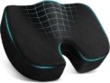 Voltonix Seat Cushion for Office Chair Memory Foam Non-Slip Cushion Back, Relief Chair Pad, Butt Pillow for Office Chair, Car, Computer Desk(Black, Seat Cusion)