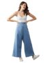 Dolce Crudo Women’s Wide-Leg High Rise Clean Look Regular Length Denim Pants (DOAW19DEN10-35-158-32_, Light Blue, 32)