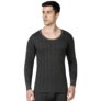 Dixcy Scott Originals Men Dark Grey Round Neck Full Sleeves Solid Thermal Tops