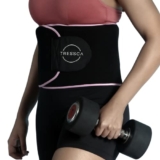 TRESSCA Sweat Belt, Perfect for Jogging, Back Support for Both Men and Women, Pink
