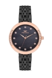 Ferro Analog Black Dial Women’s Watch-F21075A-1165-R
