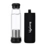 Lifelong 500ml Glass Infuser Bottle | Transparent Borosilicate Leakproof & Durable Glass Bottle for Detox Water, Tea, Juice & Herbal Drinks | Portable Reusable Drinking Bottle with Protective Sleeve
