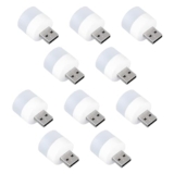 Oblivion Plastic USB Led Lamp Night Light, Plug in Small Led Nightlight Mini Portable for Pc and Laptop (Pack of 10, White).