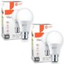 Orient Electric 9W High Glow LED bulb| 180-degree wide beam angle| Voltage surge protection up to 4 kV| 6500K, Cool White| B22d base| Made in India| Pack of 2