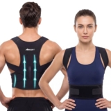 Boldfit Posture Corrector Belt for Men & Women, Adjustable Back Brace for Upper Back & Shoulder Support, Breathable Back Straightener Belt with Soft Pads for Neck & Back Pain
