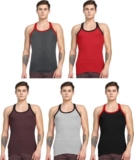 Rupa Jon Men’s Solid Regular Fit Vest (Jon-Obamaa-Gym-Vest-5-90_Assorted