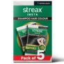 Streax Insta Shampoo Hair Colour Black for Women and Men, Pack of 5 | Natural Black Hair Colour | 100% grey coverage in 5 minutes | Long lasting, easy to use