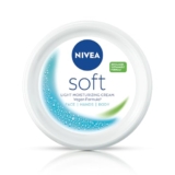 NIVEA Soft Moisturizing Cream, Lightweight Non-Sticky Daily Moisturizer with 72Hr Hydration, Vitamin E & Jojoba Oil | Hydrating Face, Body & Hand Cream for Dry to Normal Skin | Soft Glowing Skin – 300ml
