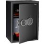 Lifelong 56 L Digital Safe Locker Box For Home & Office | Essential Smart Home Locker For Gold, Jewellery, Cash | Tijori Box | Electoric Keypad & Keys | Wardrobe Compatible, 1 Yr Warranty, Black