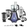 Preethi Zodiac Glitter Mixer Grinder+Food processor I 750 Watt I 2yr Guarantee & Lifelong Free Service I 5 Jars (3 Stainless steel Jars +1 Juicer Jar+1 Master Chef Plus Food processor Jar)-MG 264