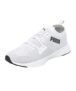 Puma Mens Flyer Runner Engineered Knit White-Cool Mid Gray-Black Running Shoe – 7UK (37999301)