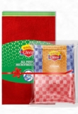 Magic Cleen XTREAM-Bamboo Scourer Pad (2 Pcs Pack) and Microfiber Cloth 30 x 30cm (Pack of 5), 300 GSM Multicolour, Highly Absorbent and Multi Purpose.