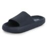 DOCTOR EXTRA SOFT Men’s Classic Ultra Soft Sliders/Slide, Flip-Flop With Cushion Footbed For Adult|Comfortable & Light Weight|Stylish & Anti-Skid|Waterproof Flip Flops For Gents/Boys D-504, Black