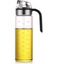 DOMELIXA Olive Oil Dispenser Bottle 500 ml Glass Oil Cruet with No Drip Spout, Ergonomic Non Slip Handle & Measuring Marks – Leakproof Oil and Vinegar Dispenser for Kitchen Cooking