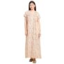 Sweet Dreams Women’s Cotton Maxi Night Dress (OCW-3651 Beige 1_XL)