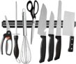 Crasts Magnetic Knife Holder Rack for Kitchen (Black)
