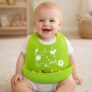 BabyGo Silicone Feeding Bib | Waterproof, Easy-Wipe & Washable Apron Bib for Babies, Soft, Adjustable, Reusable & Comfortable Feeding Bibs for Infants & Toddlers | 1 Pc (Multicolor/Designs May Vary)