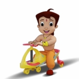 Cockatoo-Kids Buzzy Ride Chota Bheem Licensed Baby Car, Panda Cycle for Baby, Swing Car for Kids with Smooth & Silent Ride, PU Wheels, Comfortable Seat, Ideal for Toddlers 1-3 Years, Yellow