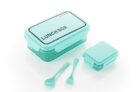 ATTRO Crunch Plastic Lunch Box Airtight, BPA-Free Comes with Fork & Spoon – Ideal for Office, School, Travel, Adults & Kids- Green- 900ml