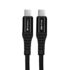 Zebronics Wattz 240CC1 Type-C to Type-C Braided Cable, PD 240W, 2 Meter, Durable, Charge & Sync, Rapid Charging, For Laptops, Tablets, Mobiles (White)